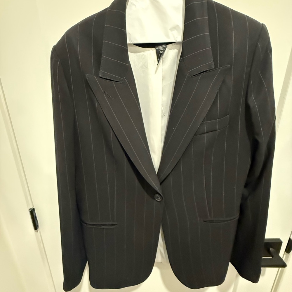 Smythe Black Pinstripe Blazer